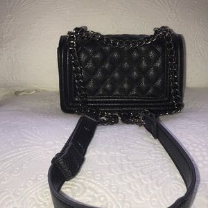 Small Black Quilted Handbag